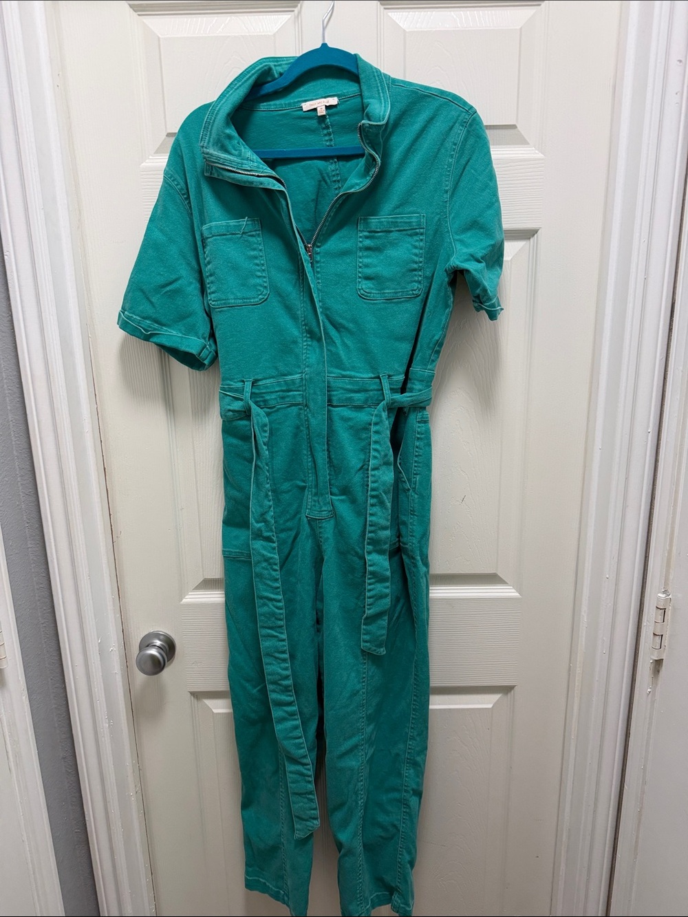 Skies Are Blue Teal Utility Jumpsuit for Kids